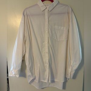 Old Navy Women's White Button-Down Dress Shirt